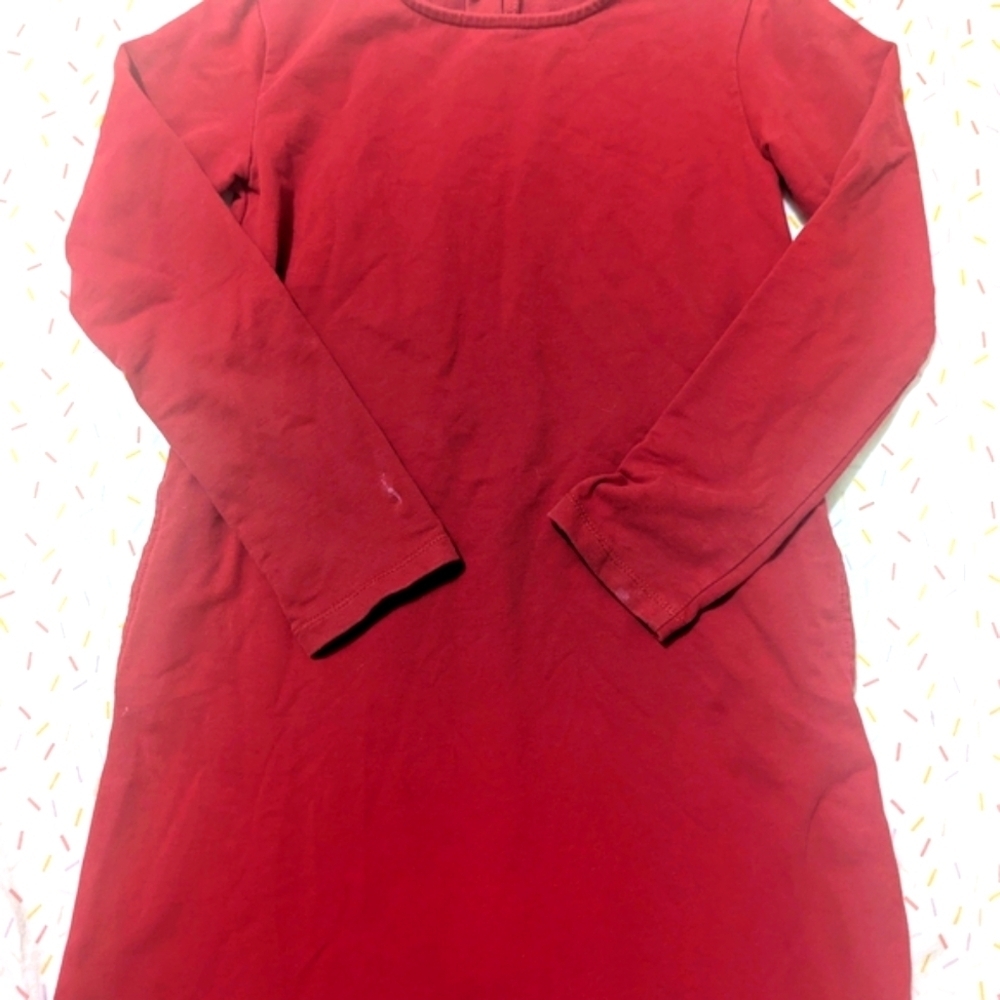 Primary Red Long Sleeve Dress 8-9